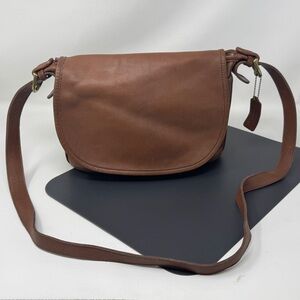 Coach Vintage Fletcher Brown Leather Flap Crossbody Bag #4150